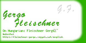 gergo fleischner business card